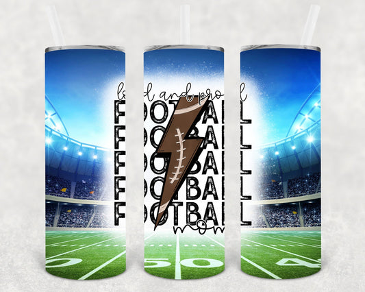 Loud and Proud Football Mom 20 oz Skinny Tumbler