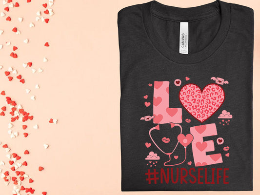 Love Nurse Life Graphic Tee