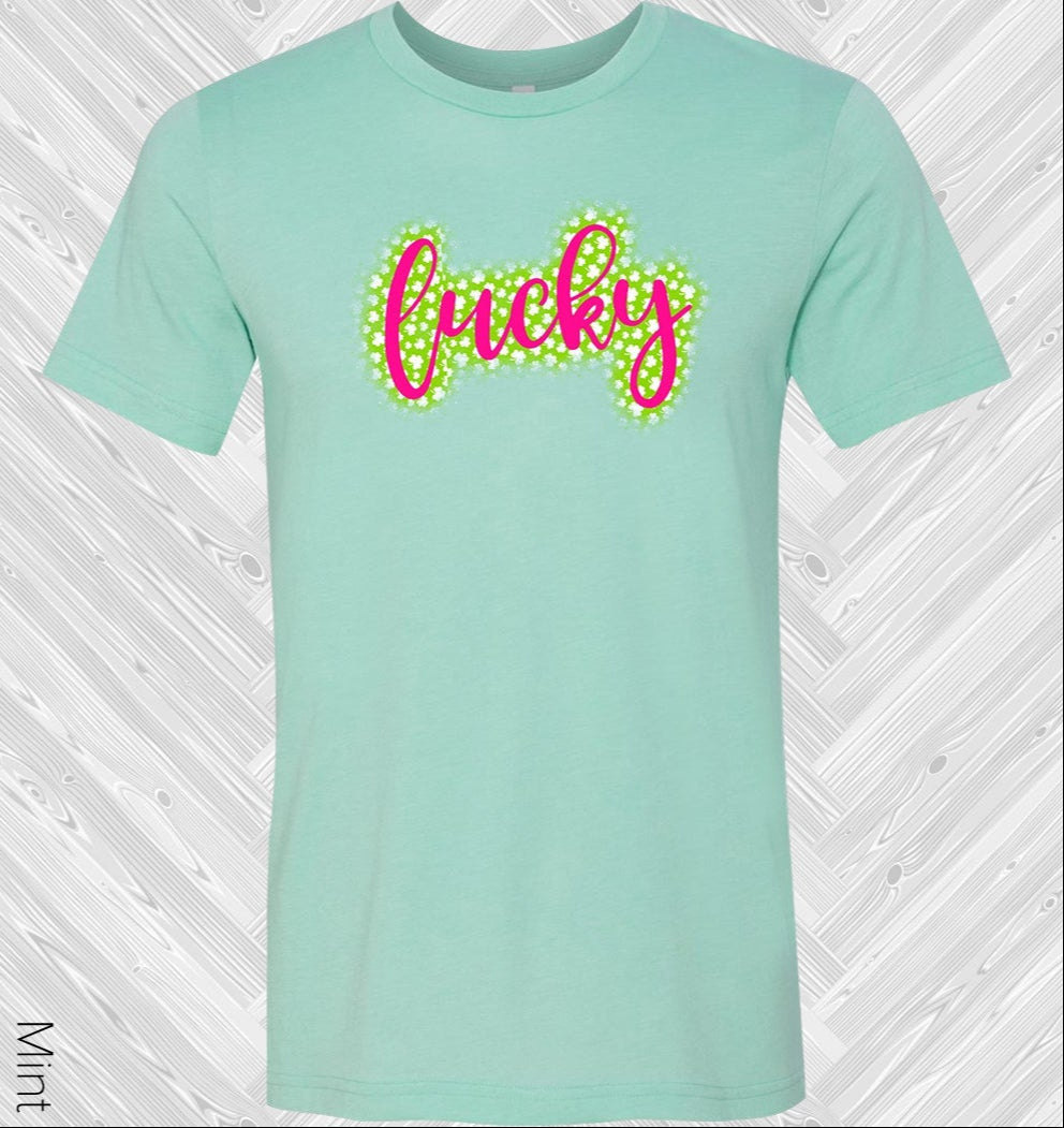 Lucky Pink Shamrocks St. Patrick's Day Graphic Tee