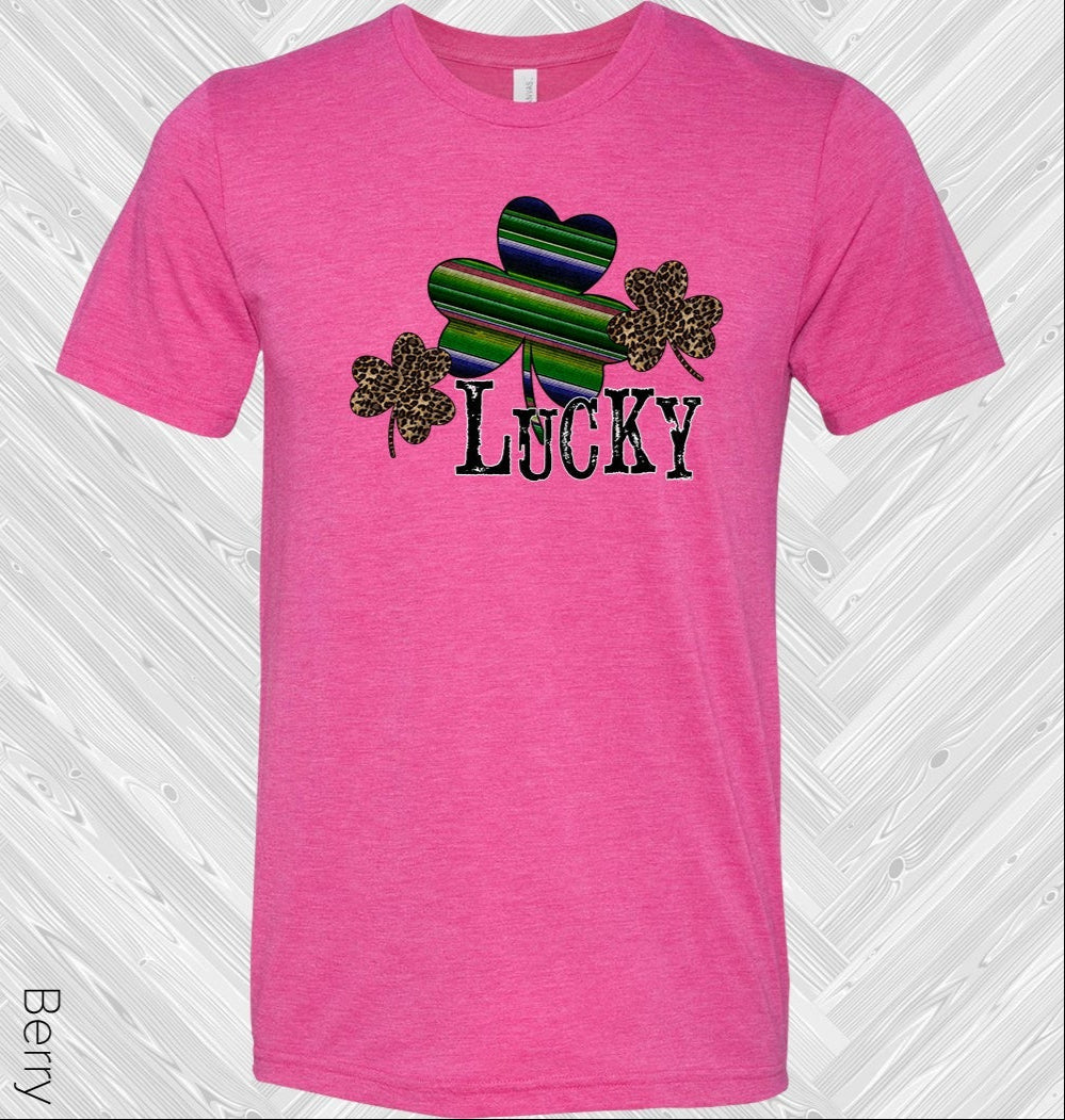 Lucky Serape & Leopard Shamrocks St. Patrick's Day Graphic Tee