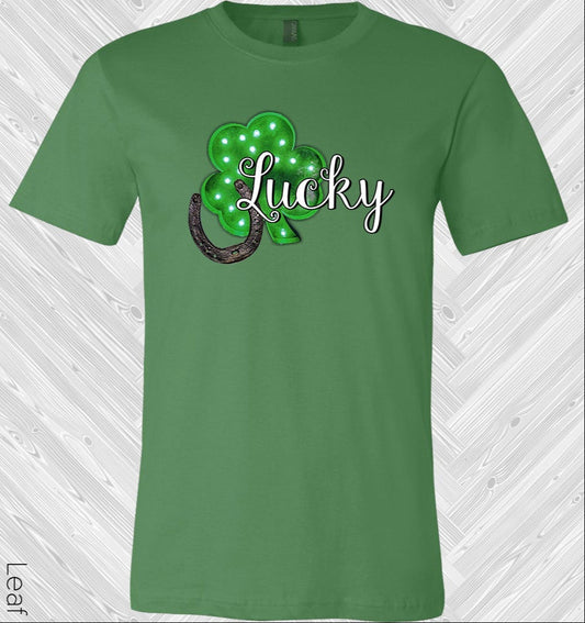 Lucky Shamrock Horseshoe St. Patrick's Day Graphic Tee