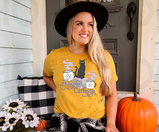 Powered by Magic & Caffeine Graphic Tee