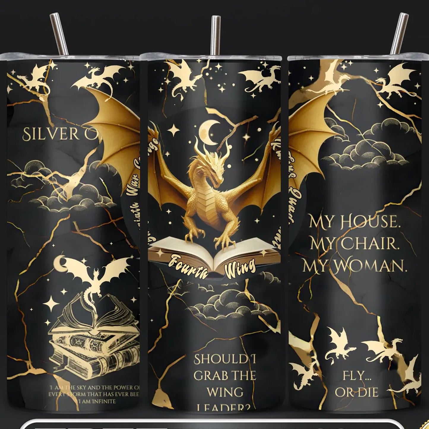 Fourth Wing 20 oz Skinny Tumbler