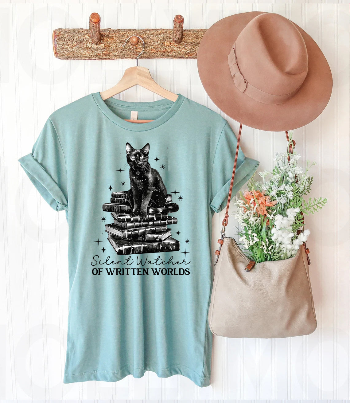 Silent Watcher of Written Worlds Graphic Tee