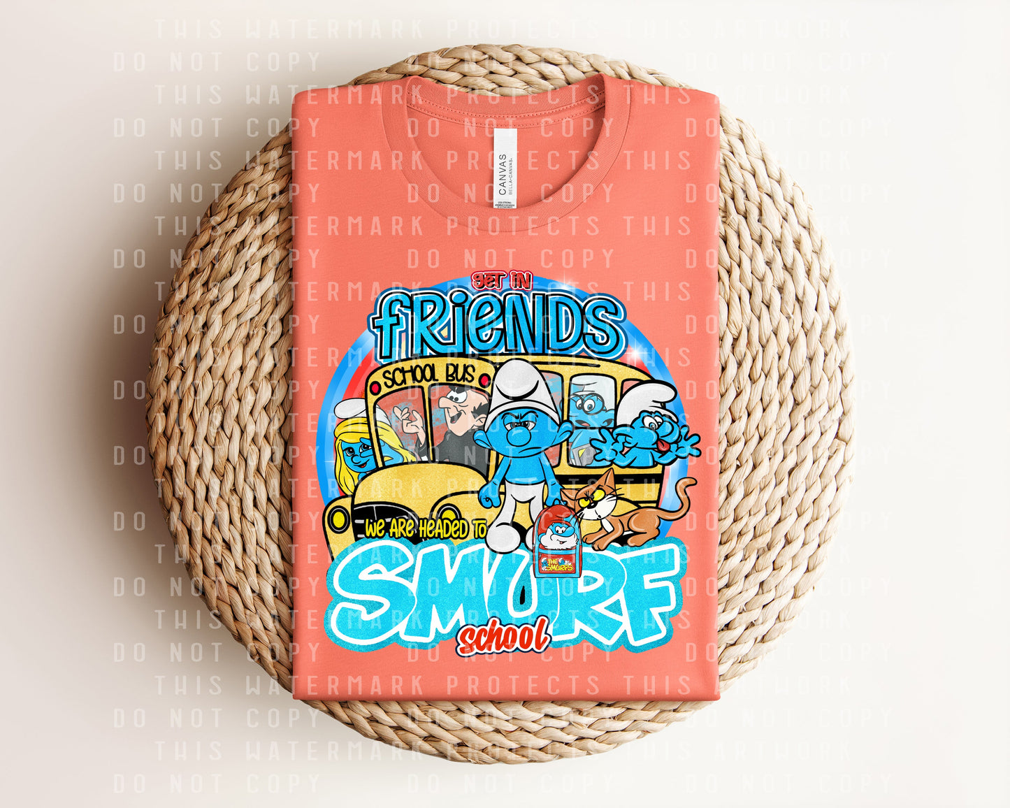 Headed to Smurf School Graphic Tee