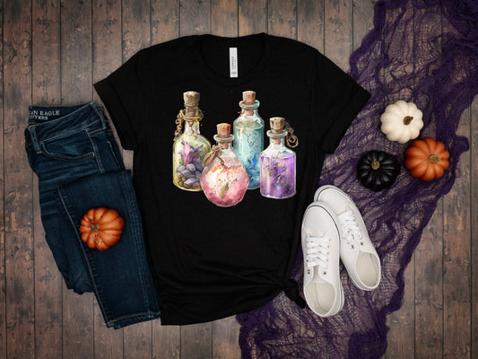 Pastel Witch Bottles Graphic Tee
