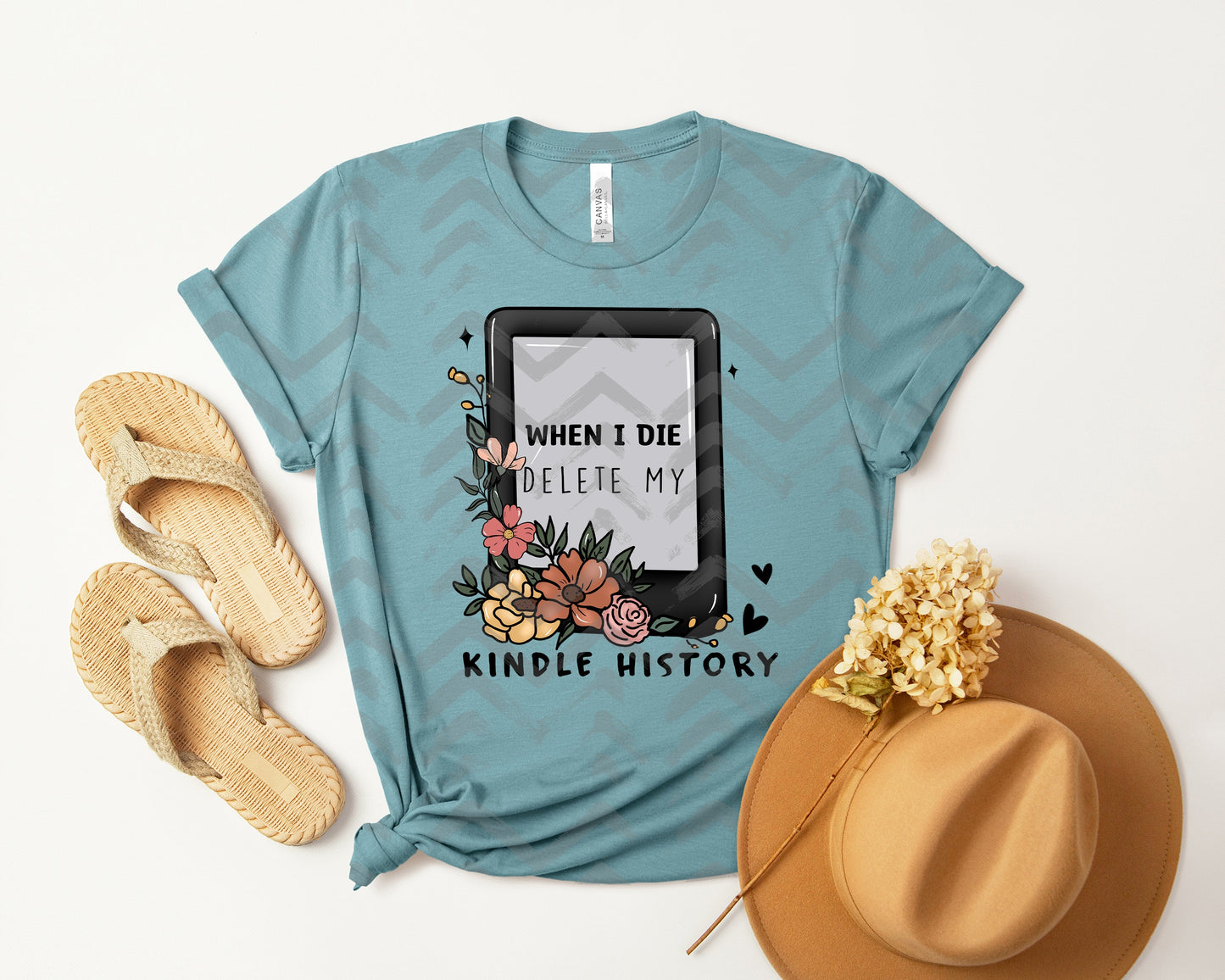 When I Die Delete My Kindle History Graphic Tee