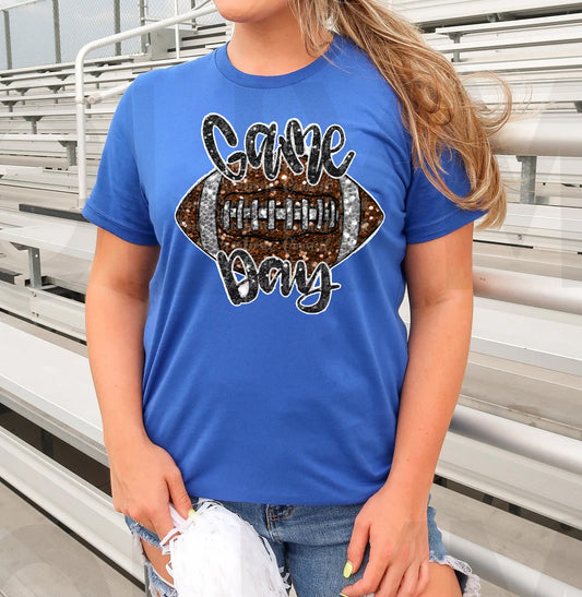 Game Day Faux Glitter Graphic Tee