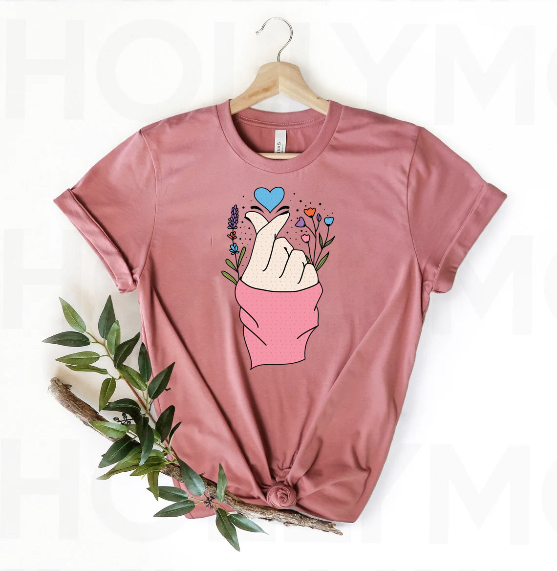 Love Hand Floral Graphic Tee