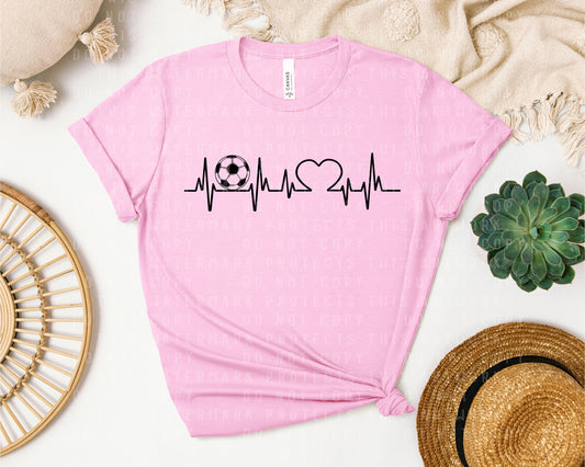 Soccer Heartbeat Graphic Tee
