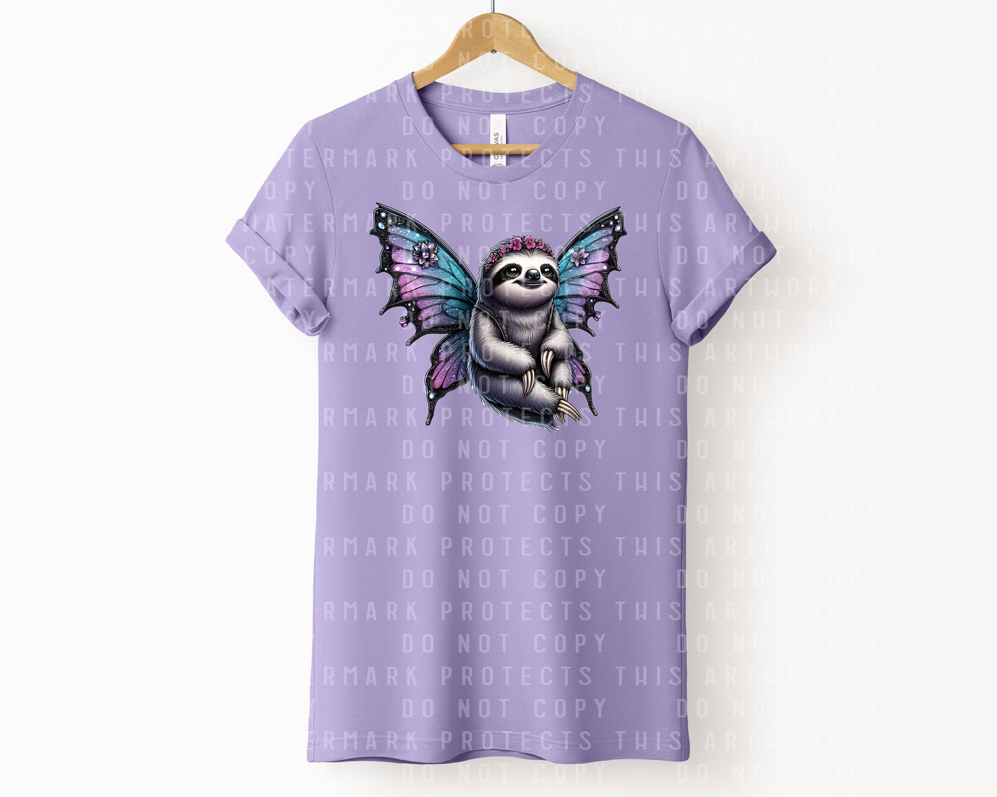 Goth Fairy Sloth Graphic Tee