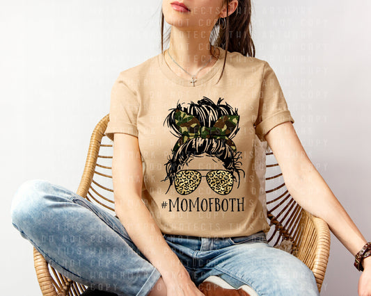 Mom of Both #momofboth Graphic Tee