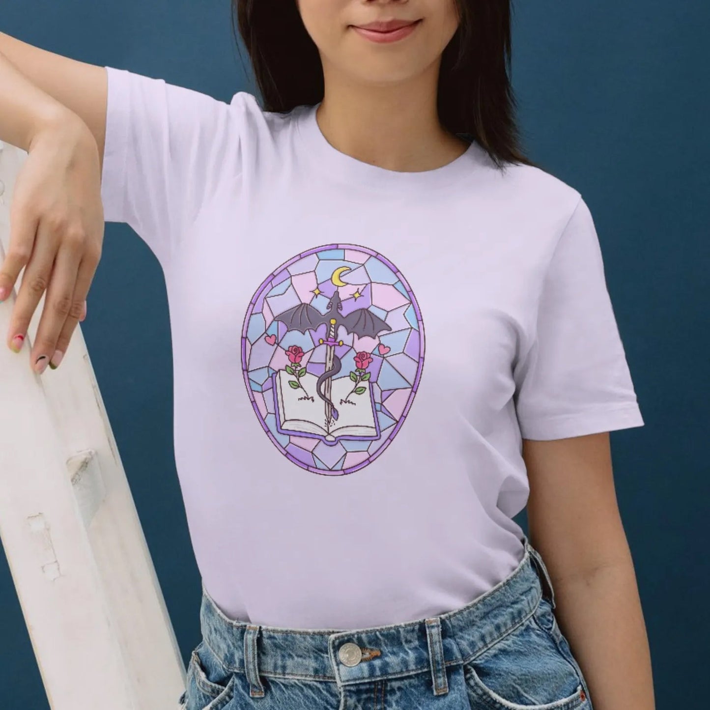 Fourth Wing Stained Glass Graphic Tee