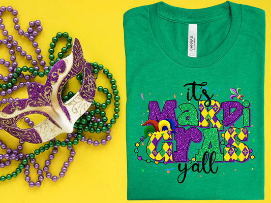 It's Mardi Gras Y'all Graphic Tee
