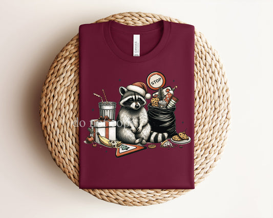 Christmas Raccoon Graphic Tee
