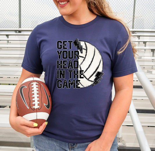 Get Your Head in the Game Volleyball Graphic Tee