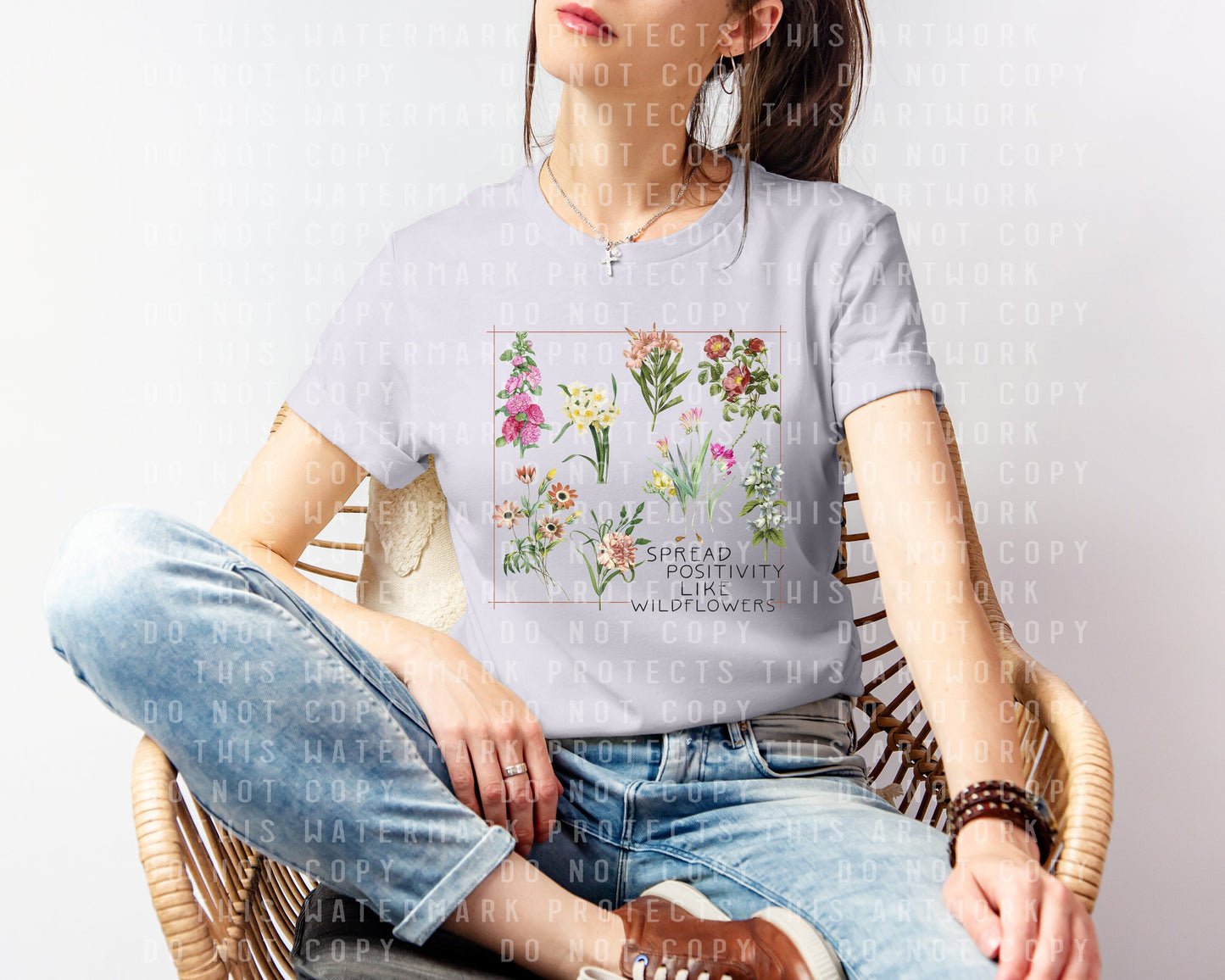 Spread Positivity Like Wildflowers Graphic Tee