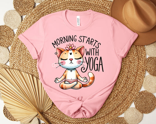 Morning Starts with Yoga Graphic Tee
