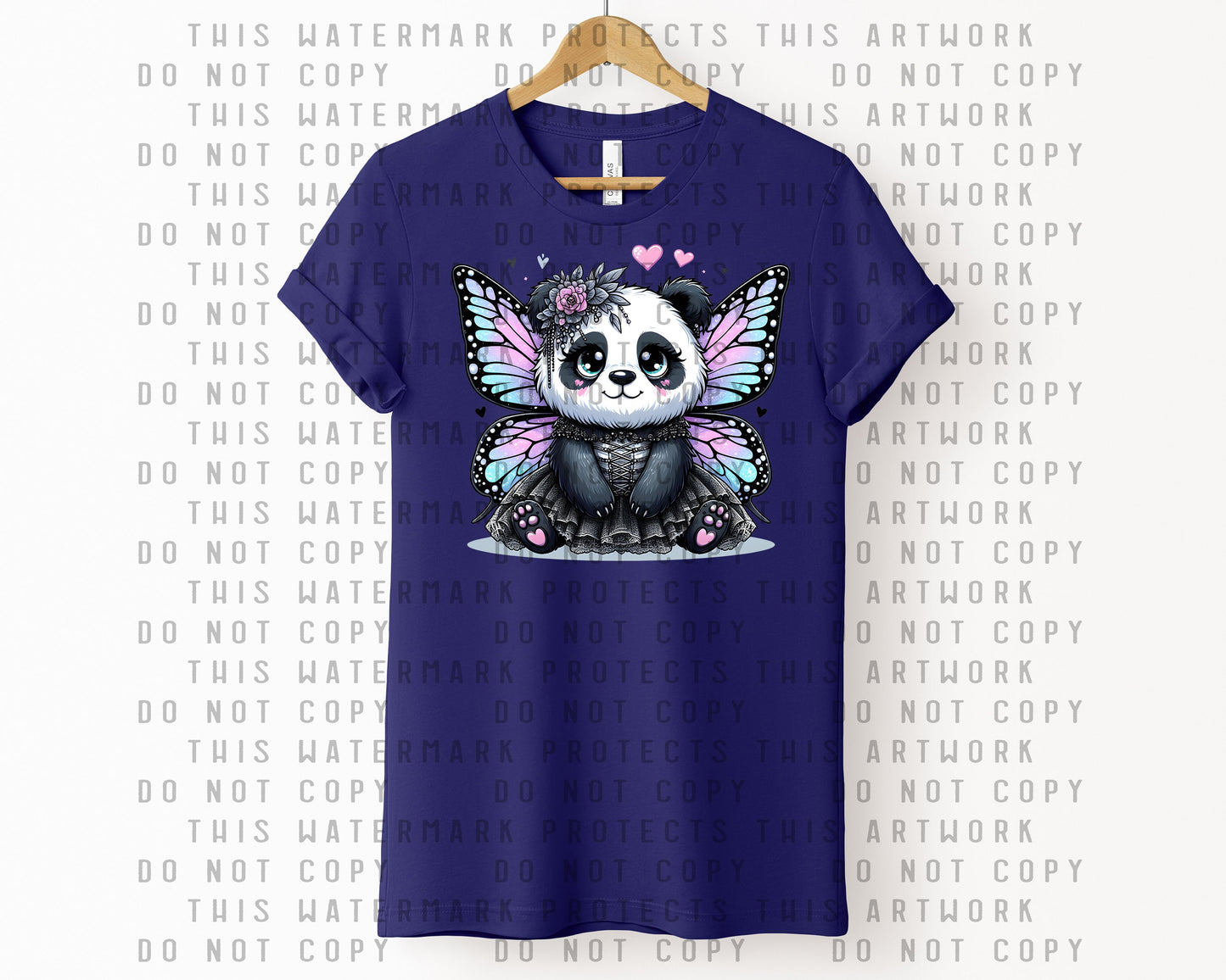 Goth Fairy Panda Graphic Tee