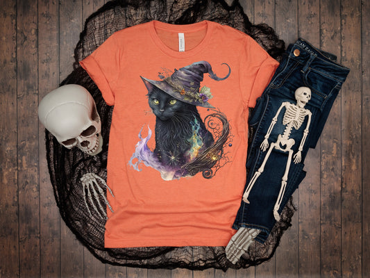 Pastel Witch Cat Graphic Tee