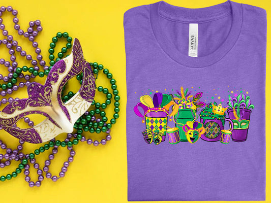 Mardi Gras Coffee Graphic Tee