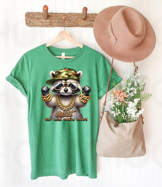 Sweet But Will Throw Hands Graphic Tee