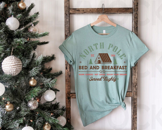 North Pole Bed and Breakfast Graphic Tee