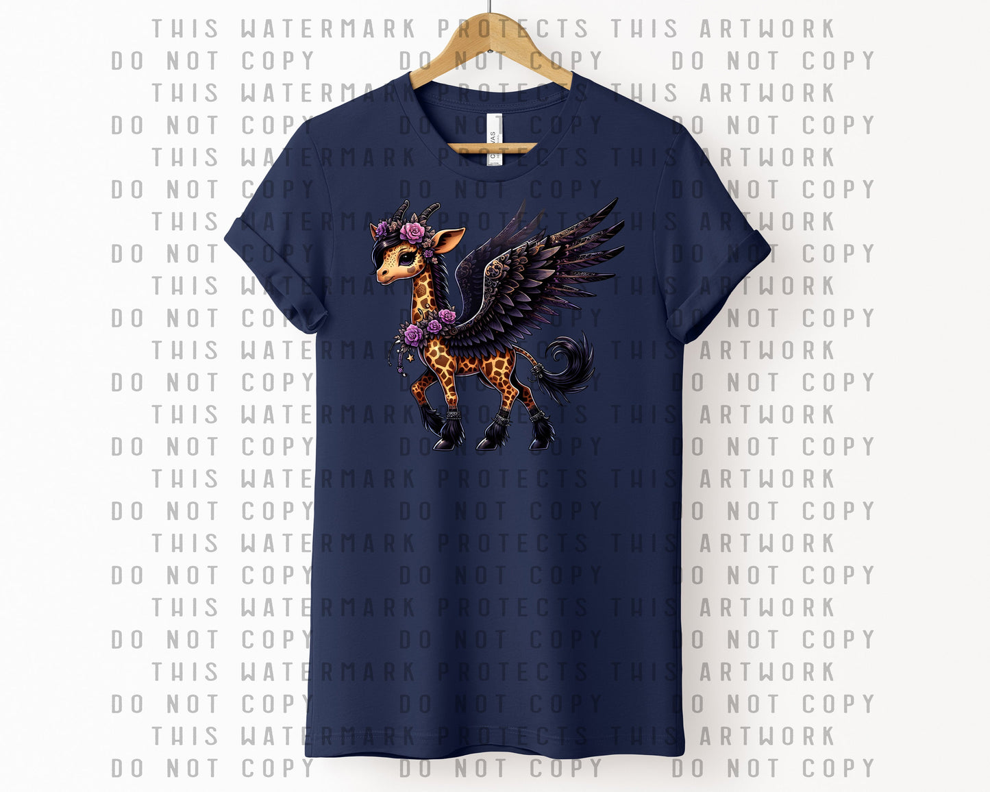 Goth Fairy Giraffe Graphic Tee