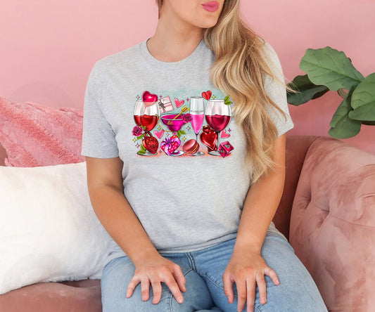 Valentine Cocktails Graphic Tee