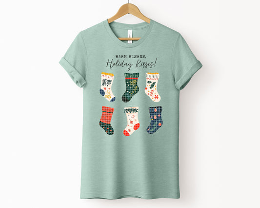 Warm Wishes Holiday Kisses Graphic Tee