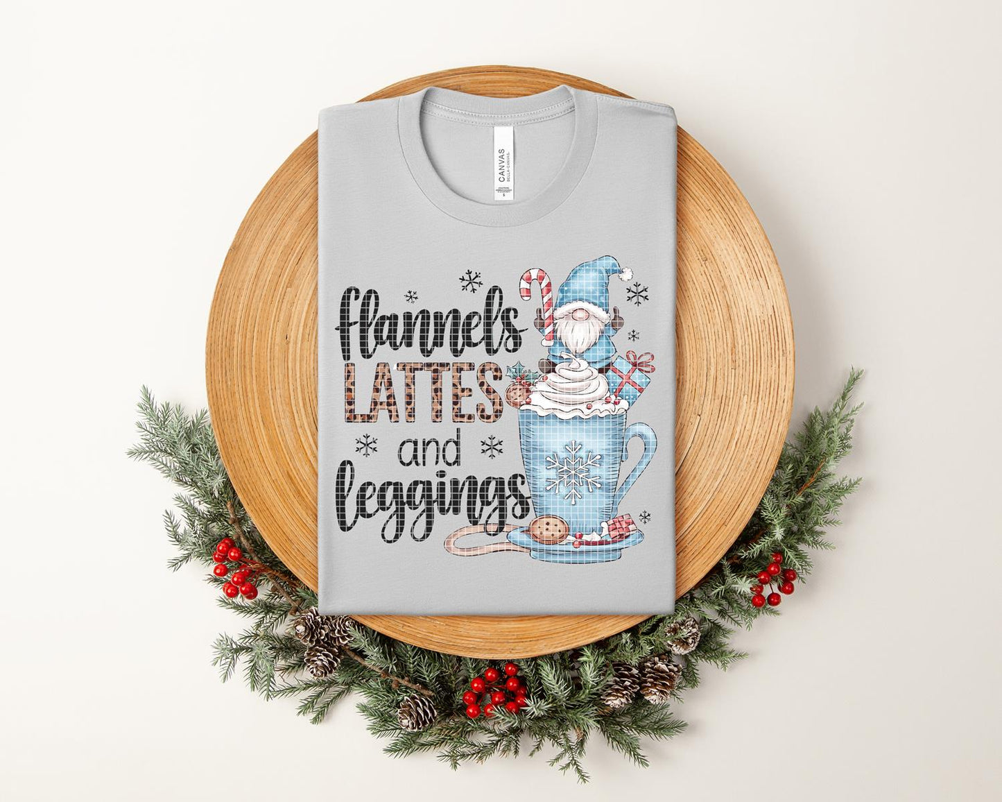 Flannels Lattes and Leggings Graphic Tee