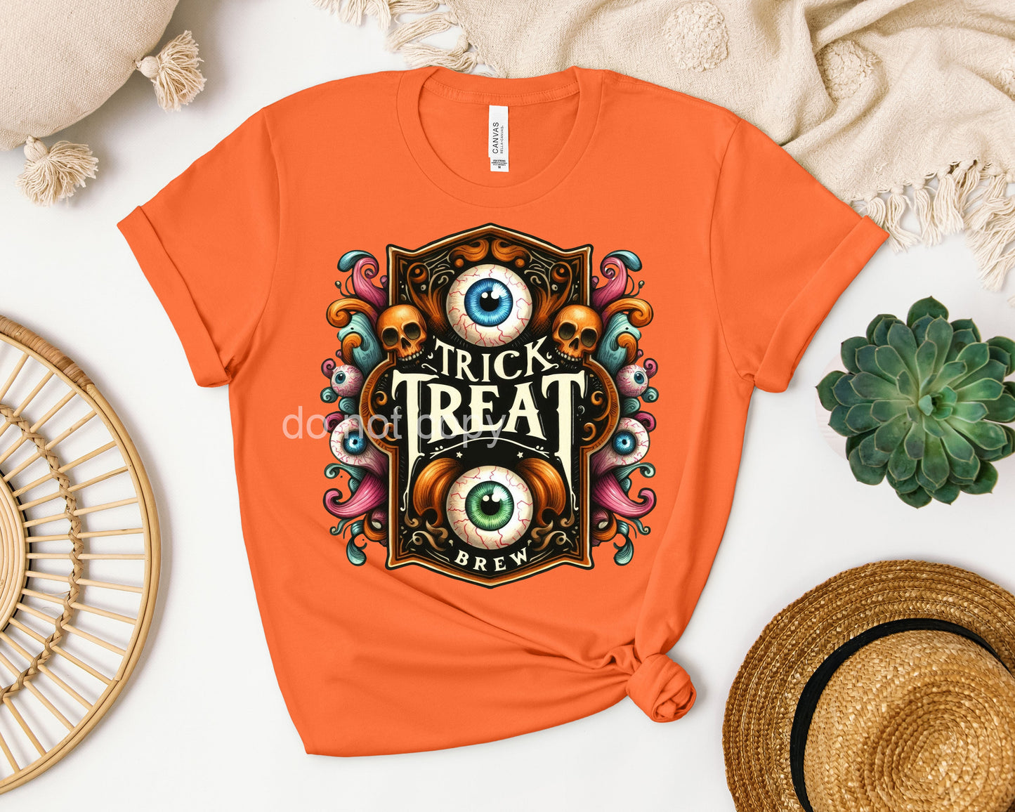 Trick or Treat Brew Label Graphic Tee