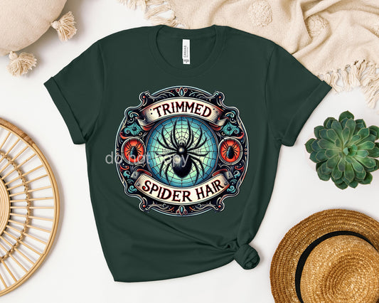 Trimmed Spider Hair Label Graphic Tee