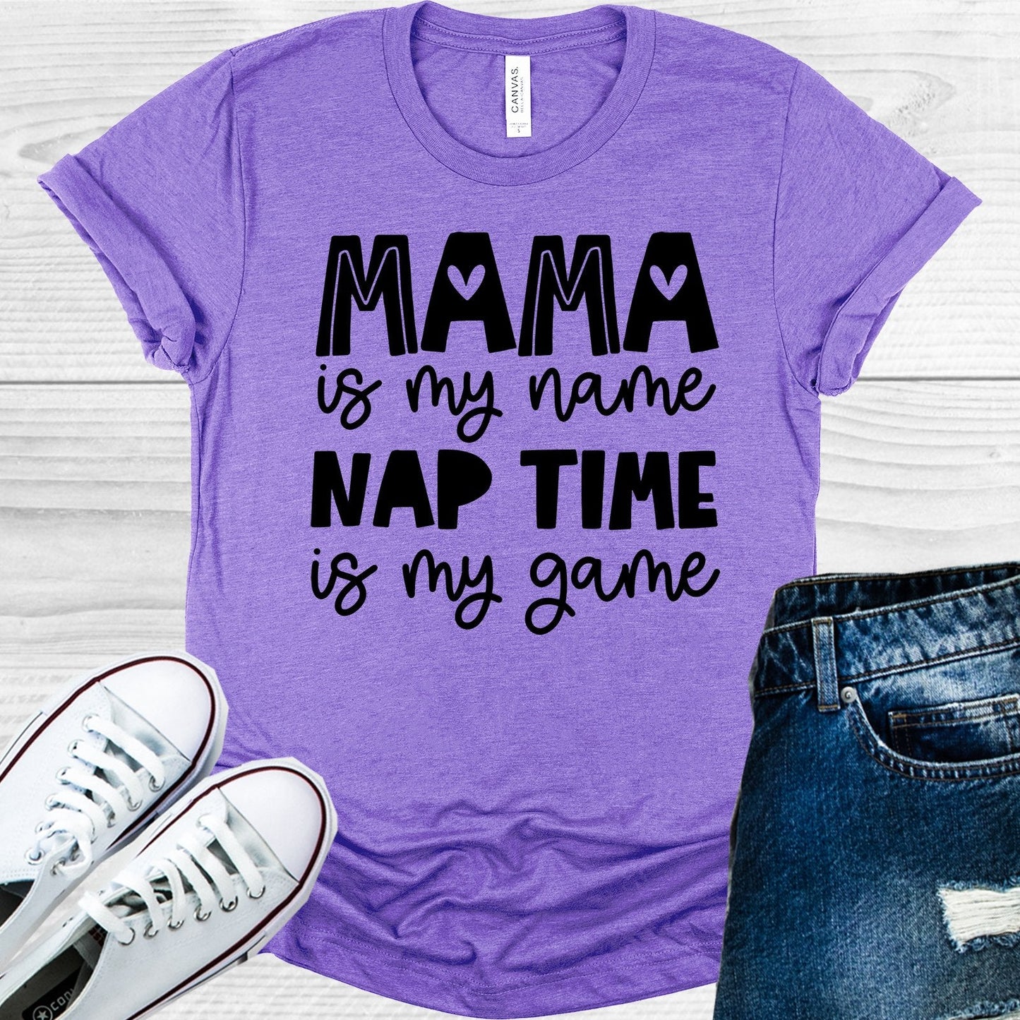 Mama is My Name Nap Time is My Game Graphic Tee