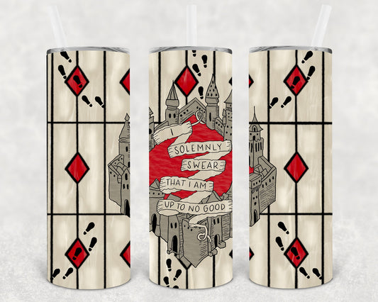 Marauders Map Stained Glass 20 oz Skinny Tumbler
