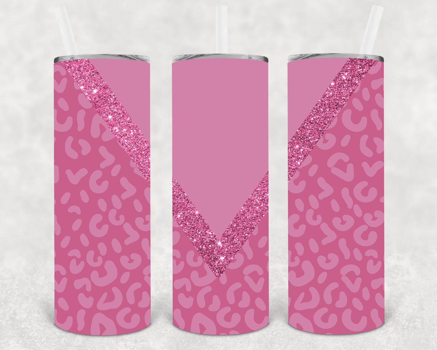 Mauve Leopard 20 oz Skinny Tumbler