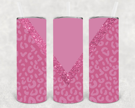 Mauve Leopard 20 oz Skinny Tumbler