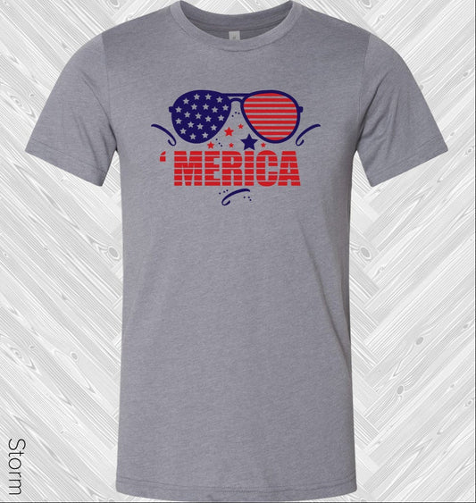 'Merica Patriotic Sunglasses Graphic Tee