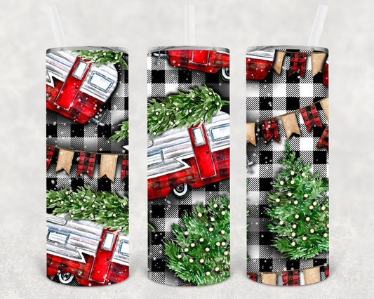 Merry Christmas Camper 20 oz Skinny Tumbler