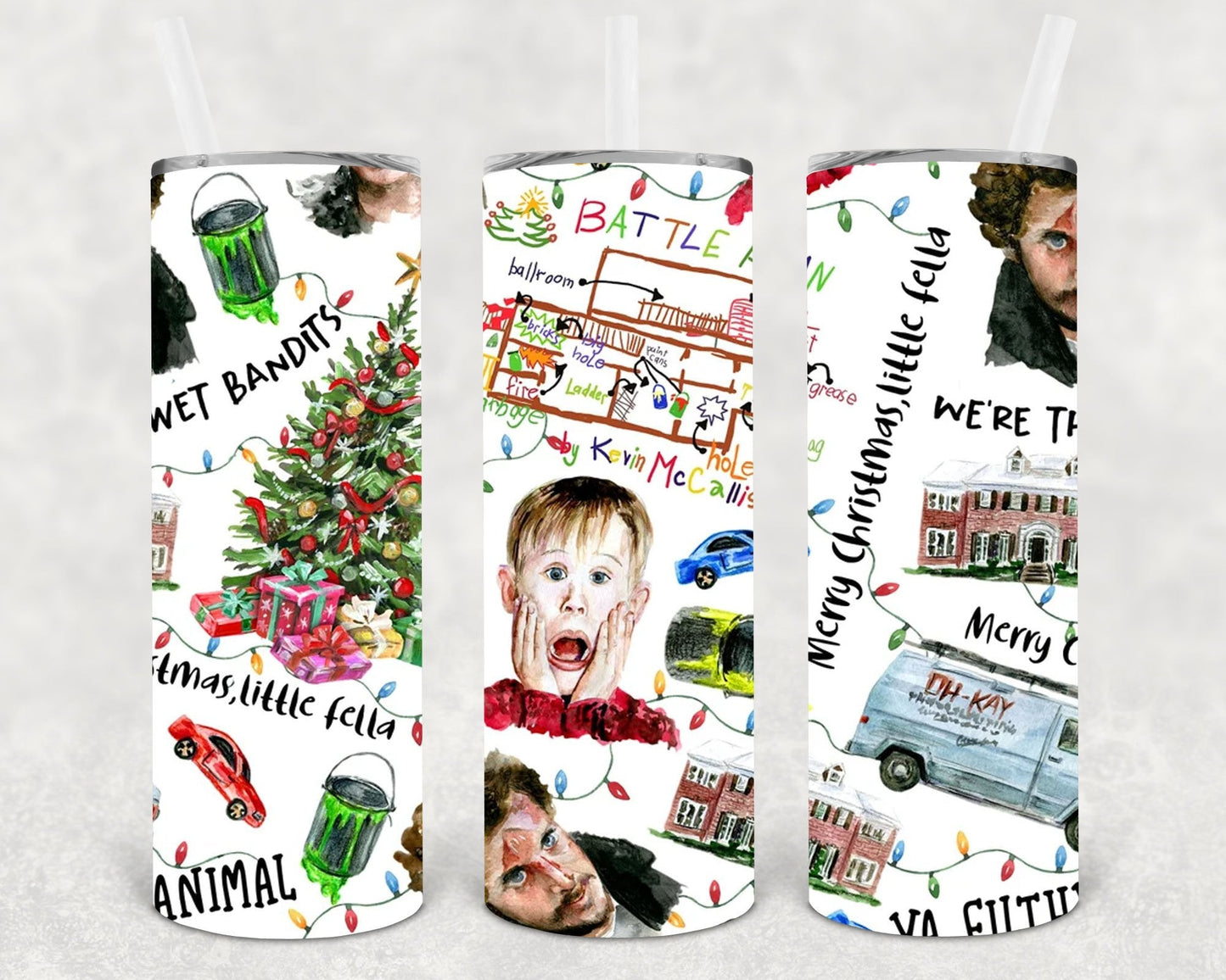 Merry Christmas Ya Filthy Animal 20 oz Skinny Tumbler