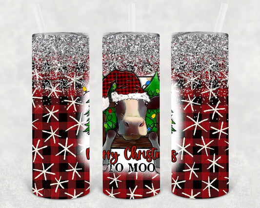 Merry Christmas to Moo 20 oz Skinny Tumbler