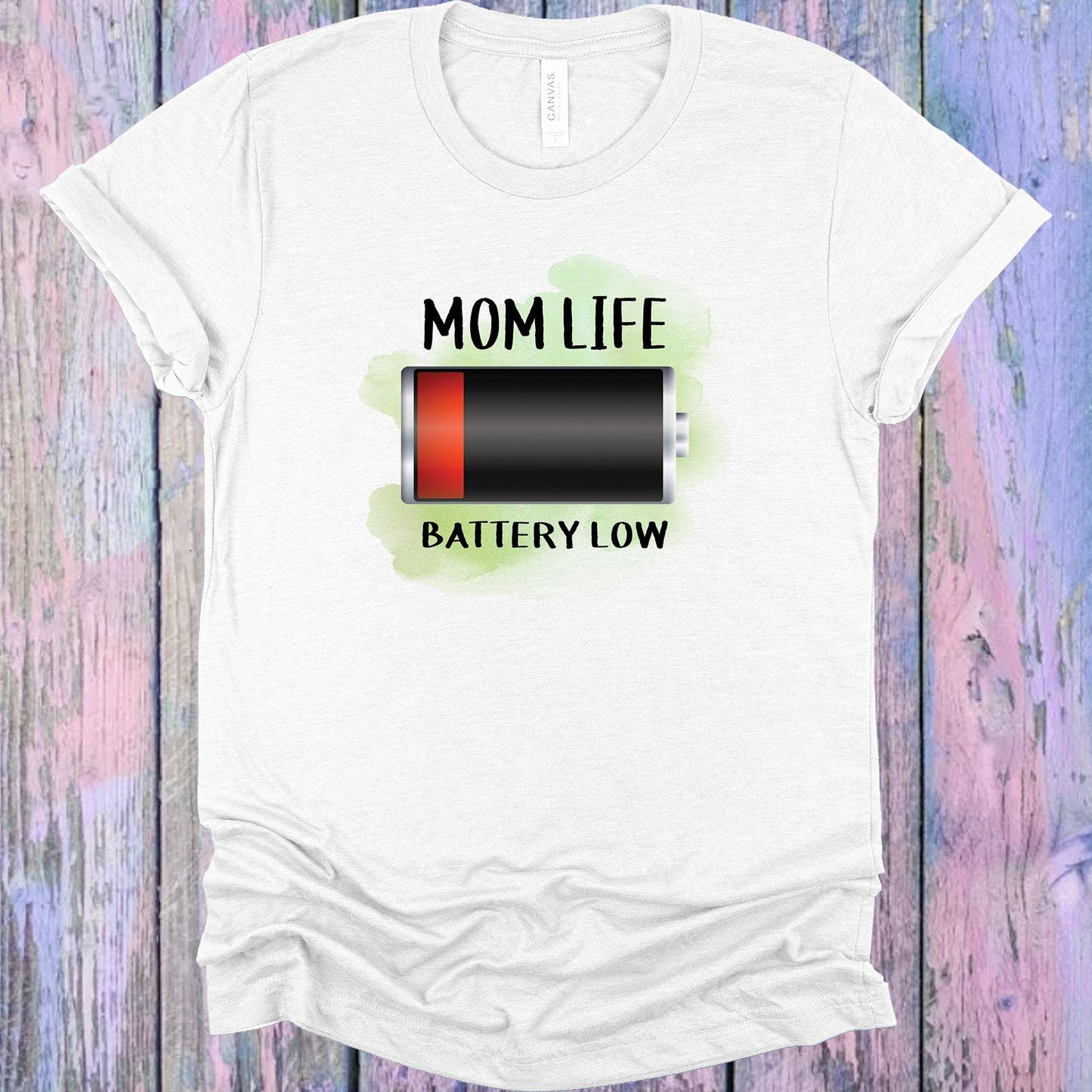 Mom Life Battery Low Graphic Tee