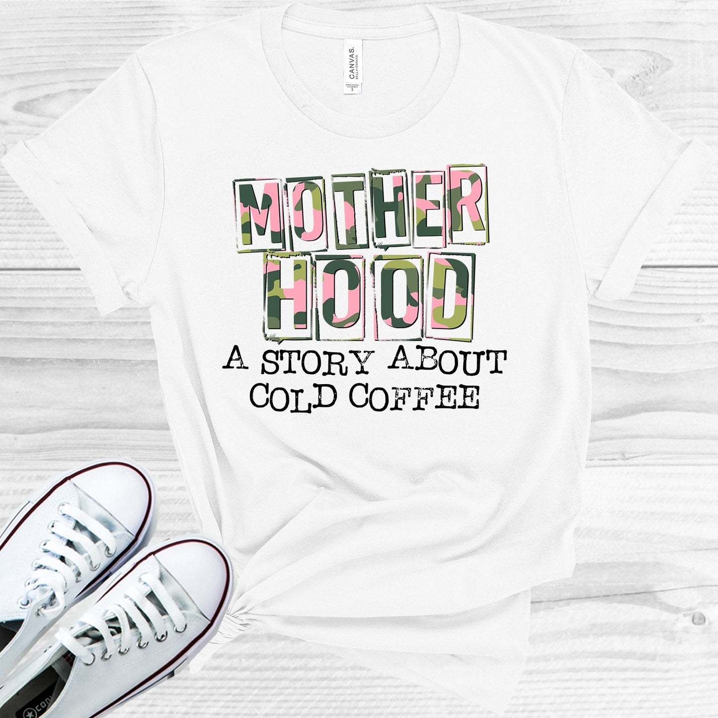 Motherhood A Story About Cold Coffee Graphic Tee