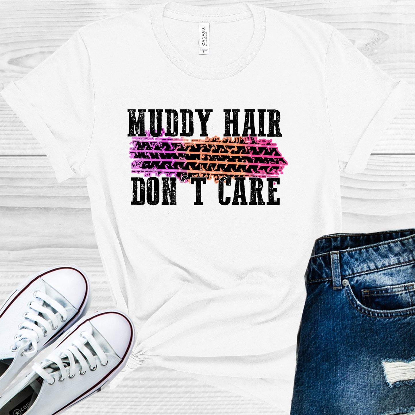 Muddy Hair Don't Care Graphic Tee