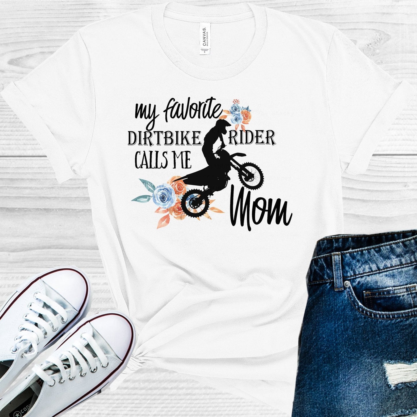 My Favorite Dirtbike Rider Calls Me Mom Graphic Tee