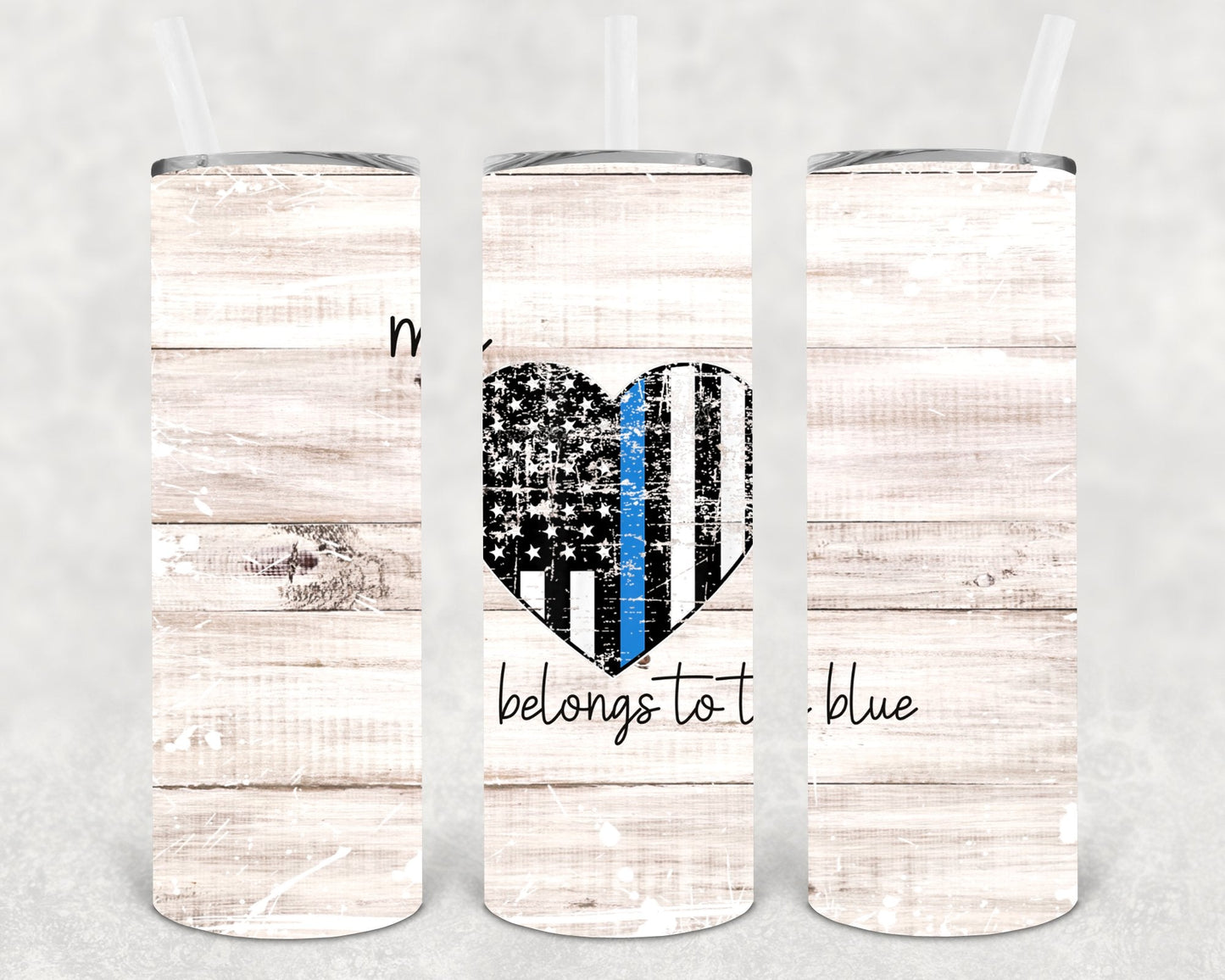 My Heart Belongs to the Blue 20 oz Skinny Tumbler