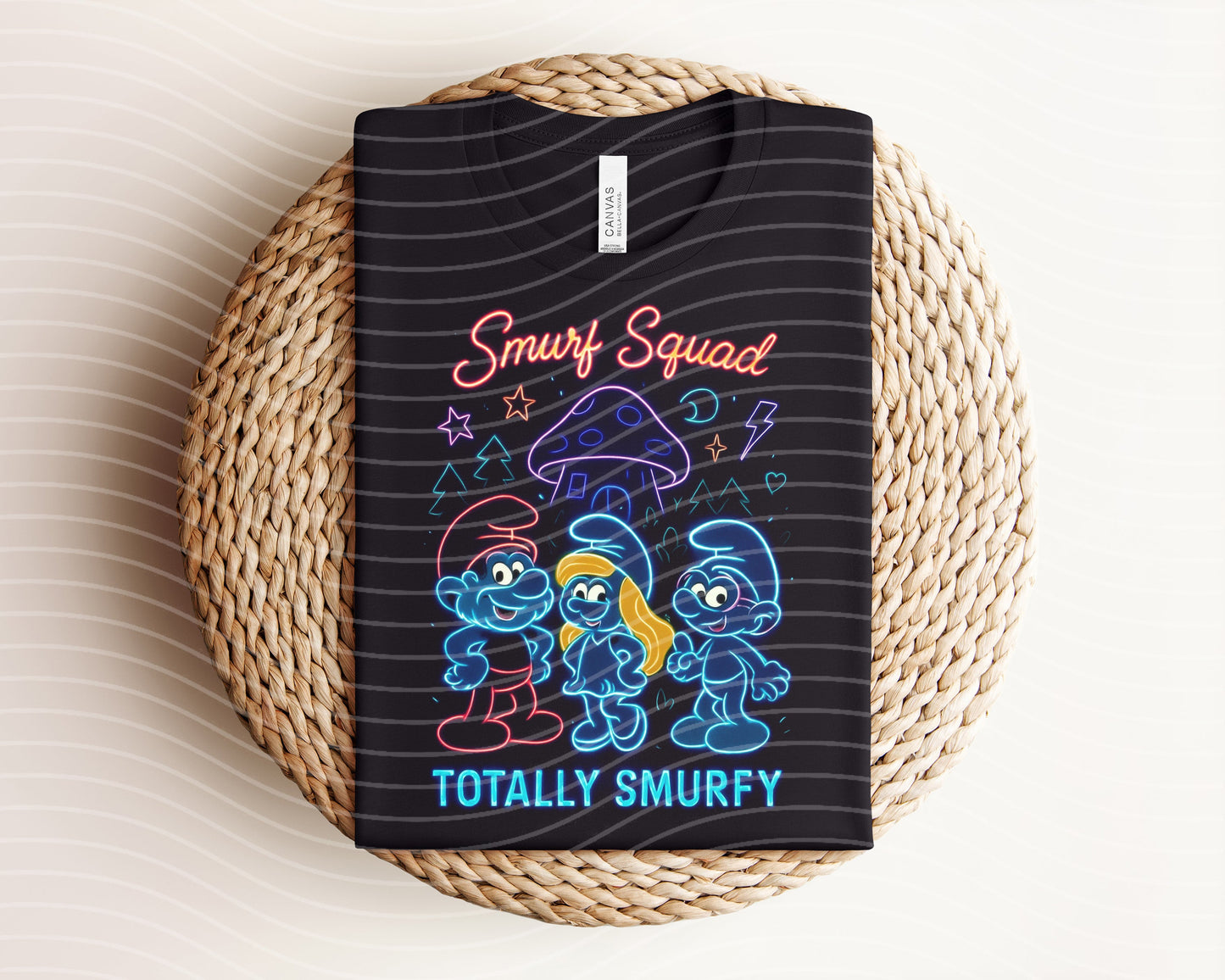 Smurf Squad Neon Graphic Tee