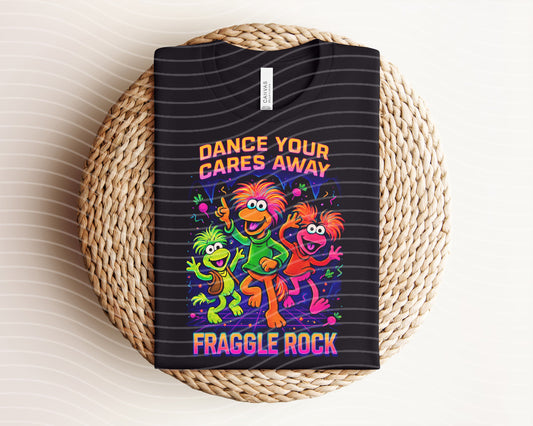 Dance Your Cares Away Neon Graphic Tee