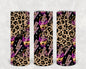 Neon Leopard Skulls 20 oz Skinny Tumbler
