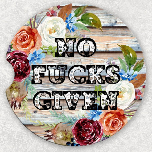 Car Coaster Set - No F***s Given